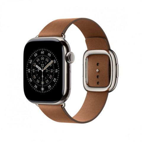 Pasek w kolorze karmelu z klamrą nowoczesną do koperty 42 mm - rozmiar M Pasek w kolorze karmelu z klamrą nowoczesną do koperty 42 mm - rozmiar M
