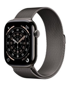 Watch Series 11 GPS + Cellular koperta 42 mm z tytanu w kolorze łupku, bransoleta mediolańska w kolorze łupku