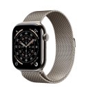 Watch Series 11 GPS + Cellular koperta 42 mm z tytanu w kolorze naturalnym, bransoleta mediolańska w kolorze naturalnym