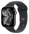 Watch Series 11 GPS koperta 42 mm z aluminium w kolorze onyksu, pasek sportowy w kolorze czarnym - rozmiar M/L