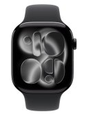 Watch Series 11 GPS koperta 42 mm z aluminium w kolorze onyksu, pasek sportowy w kolorze czarnym - rozmiar M/L