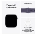 Watch Series 11 GPS koperta 42 mm z aluminium w kolorze srebrnym, pasek sportowy w kolorze mlecznego fioletu - rozmiar M/L