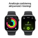 Watch Series 11 GPS koperta 46 mm z aluminium w kolorze gwiezdnej szarości, pasek sportowy w kolorze czarnym - rozmiar M/L