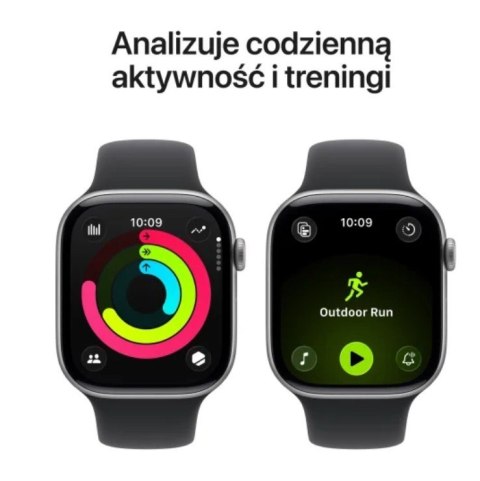 Watch Series 11 GPS koperta 46 mm z aluminium w kolorze gwiezdnej szarości, pasek sportowy w kolorze czarnym - rozmiar M/L Watch Series 11 GPS koperta 46 mm z aluminium w kolorze gwiezdnej szarości, pasek sportowy w kolorze czarnym - rozmiar M/L