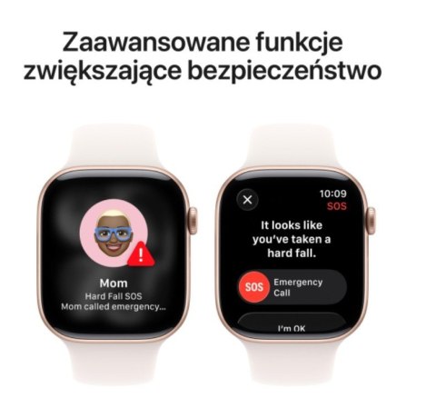 Watch Series 11 GPS, koperta 46 mm z aluminium w kolorze różowego złota, pasek sportowy w kolorze łagodnego różu - rozmiar S/M Watch Series 11 GPS, koperta 46 mm z aluminium w kolorze różowego złota, pasek sportowy w kolorze łagodnego różu - rozmiar S/M