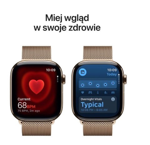 Watch Series 11 GPS + Cellular, koperta 42 mm z tytanu w kolorze złotym, bransoleta mediolańska w kolorze złotym Watch Series 11 GPS + Cellular, koperta 42 mm z tytanu w kolorze złotym, bransoleta mediolańska w kolorze złotym