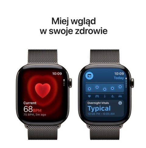 Watch Series 11 GPS + Cellular koperta 46 mm z tytanu w kolorze łupku, bransoleta mediolańska w kolorze łupku S/M Watch Series 11 GPS + Cellular koperta 46 mm z tytanu w kolorze łupku, bransoleta mediolańska w kolorze łupku S/M