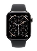 Watch Series 11 GPS + Cellular, koperta 46 mm z tytanu w kolorze łupku, pasek sportowy w kolorze czarnym - rozmiar M/L
