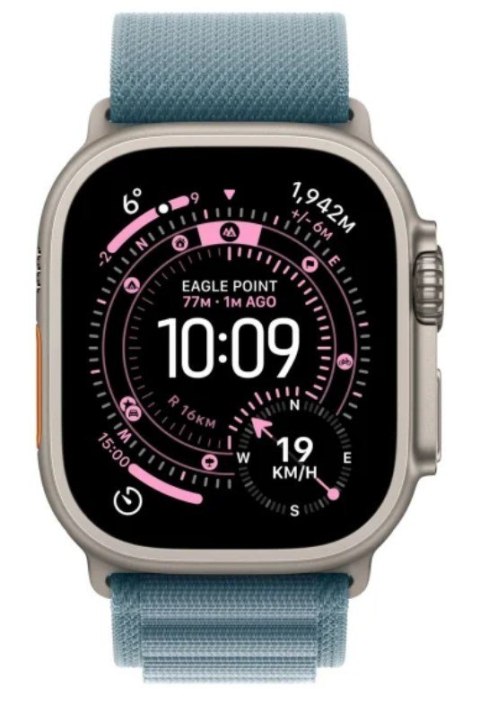 Watch Ultra 3 GPS + Cellular koperta 49 mm z tytanu w kolorze naturalnym, opaska Alpine w kolorze jasnoniebieskim - rozmiar L Watch Ultra 3 GPS + Cellular koperta 49 mm z tytanu w kolorze naturalnym, opaska Alpine w kolorze jasnoniebieskim - rozmiar L