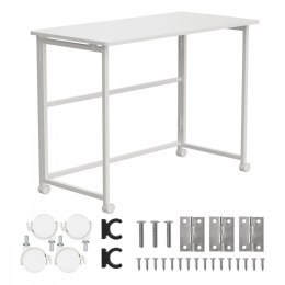Biurko, stolik z kółkami MC-1250W 100x50 cm blat, max 50kg Białe