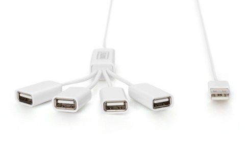HUB/Koncentrator 4-portowy "Spider" USB 2.0 SuperSpeed, pasywny, Biały HUB/Koncentrator 4-portowy "Spider" USB 2.0 SuperSpeed, pasywny, Biały