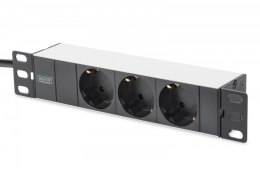 Listwa zasilająca PDU 10 cali RACK 3xSchuko, 2m 1xSchuko, 16A, Aluminiowa