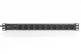 Listwa zasilająca PDU 19 cali RACK 10xC13, 2m 1xC14, 10A aluminiowa