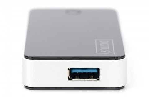 Hub USB 3.0 4-portowy SuperSpeed 5Gbps, czarny Hub USB 3.0 4-portowy SuperSpeed 5Gbps, czarny