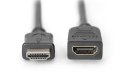 Kabel przedłużający HDMI HighSpeed z Ethernetem 1080p 60Hz FHD Typ HDMI A/HDMI A M/Ż 5m Czarny