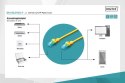 Patch cord U/UTP kat.5e PVC 0,5m żółty