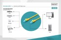 Patch cord U/UTP kat.5e PVC 10m Żółty