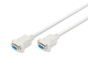 Kabel połączeniowy RS232 null-modem Typ DSUB9/DSUB9 Ż/Ż 3m Szary