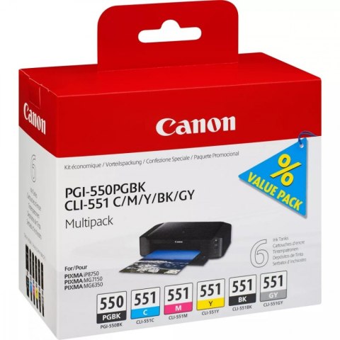 Multipack PGI-550/CLI-551 PGBK/C/M/Y/BK/GY Multipack PGI-550/CLI-551 PGBK/C/M/Y/BK/GY