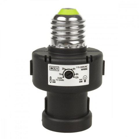 Oprawa żarówki z czujnikiem zmierzchu Timer Energy MCE21  E27 100W