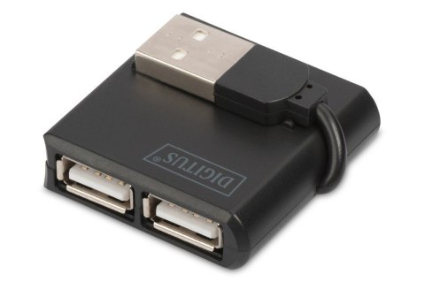 HUB/Koncentrator mini 4-portowy USB 2.0 SuperSpeed, pasywny, czarny HUB/Koncentrator mini 4-portowy USB 2.0 SuperSpeed, pasywny, czarny
