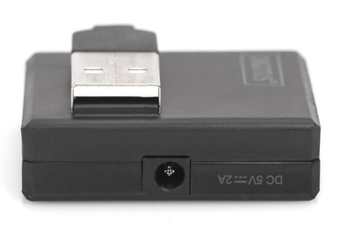 HUB/Koncentrator mini 4-portowy USB 2.0 SuperSpeed, pasywny, czarny HUB/Koncentrator mini 4-portowy USB 2.0 SuperSpeed, pasywny, czarny