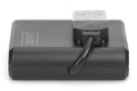 HUB/Koncentrator mini 4-portowy USB 2.0 SuperSpeed, pasywny, czarny HUB/Koncentrator mini 4-portowy USB 2.0 SuperSpeed, pasywny, czarny