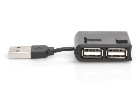 HUB/Koncentrator mini 4-portowy USB 2.0 SuperSpeed, pasywny, czarny HUB/Koncentrator mini 4-portowy USB 2.0 SuperSpeed, pasywny, czarny