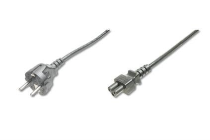 Kabel połączeniowy zasilający Typ Schuko prosty/IEC C5 M/Ż 0,75m Czarny