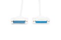 Kabel przedłużający LPT Typ DSUB25/DSUB25 M/Ż 2m Szary