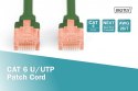 Patch cord U/UTP kat.6 PVC 0,5m Zielony