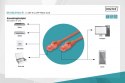 Patch cord U/UTP kat.6 PVC 1m czerwony
