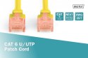Patch cord U/UTP kat.6 PVC 3m Żółty