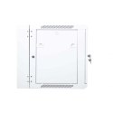 Szafa wisząca dwusekcyjna 19 9U 501/600/550mm, drzwi szklane, szara (RAL 7035), zmontowana