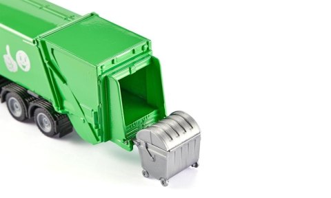 Śmieciarka z kontenerem na śmieci