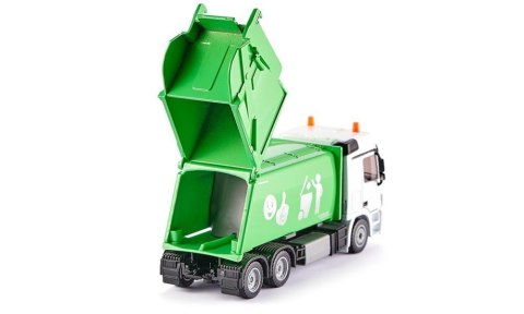 Śmieciarka z kontenerem na śmieci