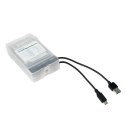 Pudełko ochronne 2xHDD 2.5 cala, transparentne