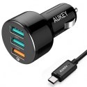 CC-T11 ładowarka samochodowa 3xUSB Quick Charge 3.0 | 7.8A | 42W + kabel USB-C