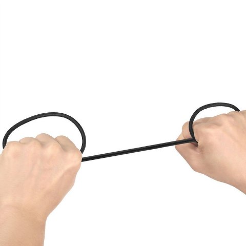 CB-CD3 kabel USB-C - USB-A 2m 60W PD 3A 20V nylonowy oplot czarny