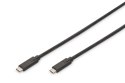 Kabel połączeniowy USB 3.1 Gen.2 SuperSpeed+ 10Gbps Typ USB C/USB C M/M, Power Delivery 1m Czarny