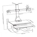 Uchwyt na dwa monitory Elektryczny MC-796