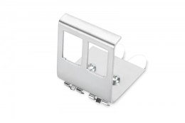 Adapter DIN na dwa moduły typu Keystone (2xKeystone) montaż pod kątem 45° metalowy
