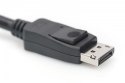 Kabel połączeniowy DisplayPort z zatrzaskami 8K 30Hz UHD Typ DP/DP M/M 1m Czarny