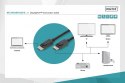 Kabel połączeniowy DisplayPort z zatrzaskami 8K 30Hz UHD Typ DP/DP M/M 1m Czarny