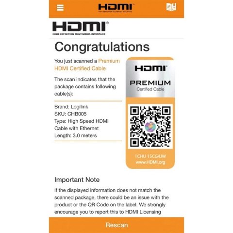 Kabel premium HDMI Ultra HD, 3m Kabel premium HDMI Ultra HD, 3m