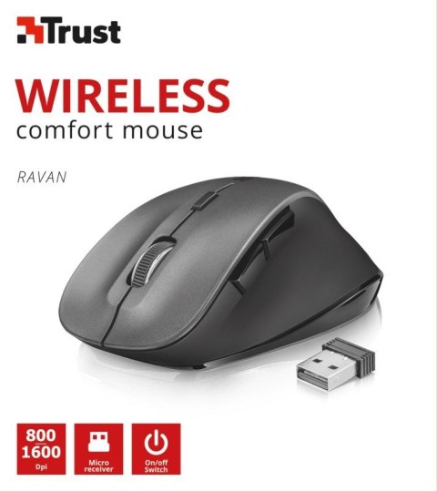 Mysz bezprzewodowa Ravan czarna