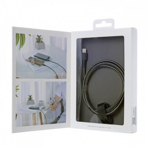 CB-BAL3 kabel Lightning - USB-A 1,2m MFi Apple wzmocniony nylonowy oplot czarn