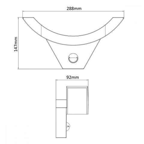 Lampa LED z czujnikiem ruchu MCE290 GR Lampa LED z czujnikiem ruchu MCE290 GR