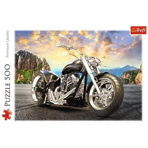 Puzzle 500 elementów Czarny motocykl