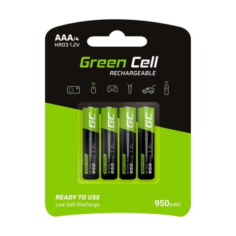 Akumulatorki Paluszki 4x AAA HR03 950mAh